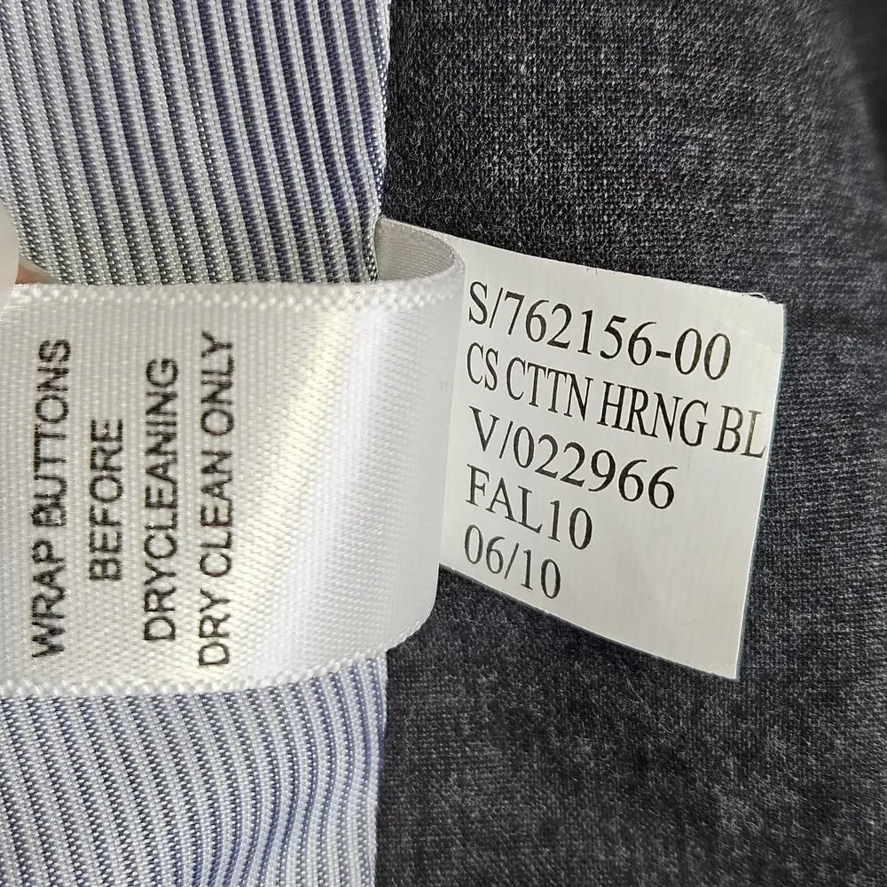 Banana Republic Sport Coat Mens 42R Gray Herringbone Jacket Blazer Tailored Fit